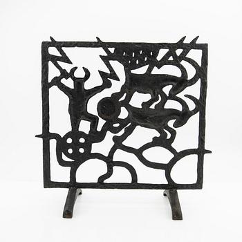 Olle Hermansson, gnistskydd, gjutjärn, Husqvarna, 1960-tal.