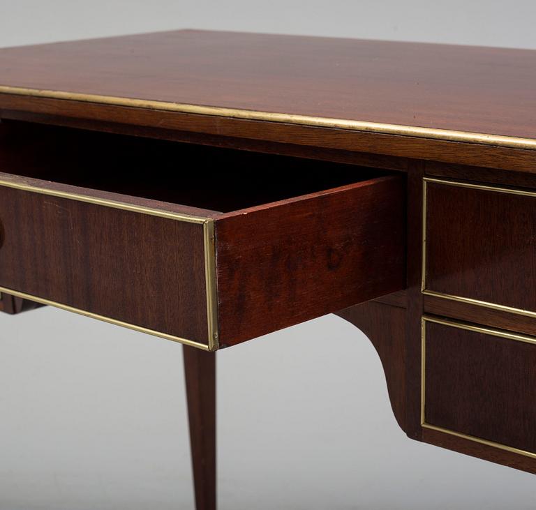 A 20th century late Gustavian style mahogany writing desk.