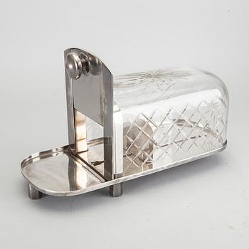 OSTKUPA / OSTGUILLOTIN, glas och nysilver, 1900-tal.