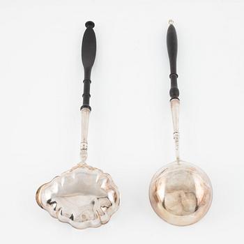 Two Silver Ladles, Finland and Russia, 19th Century.