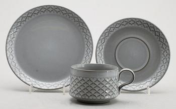 KAFFE-/TESERVIS, 24 del, stengods, Cordial, Bing & Gröndahl, Danmark.