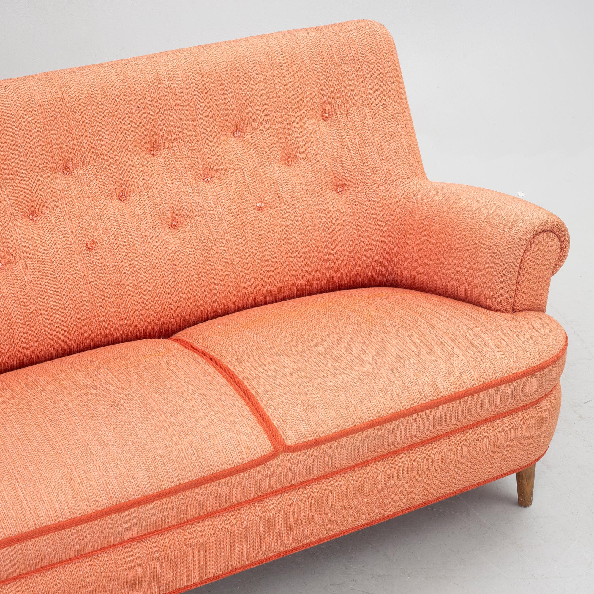Carl Malmsten, a 'Hemmakväll' sofa, AB O.H. Sjögren, Tranås, late 20th century.