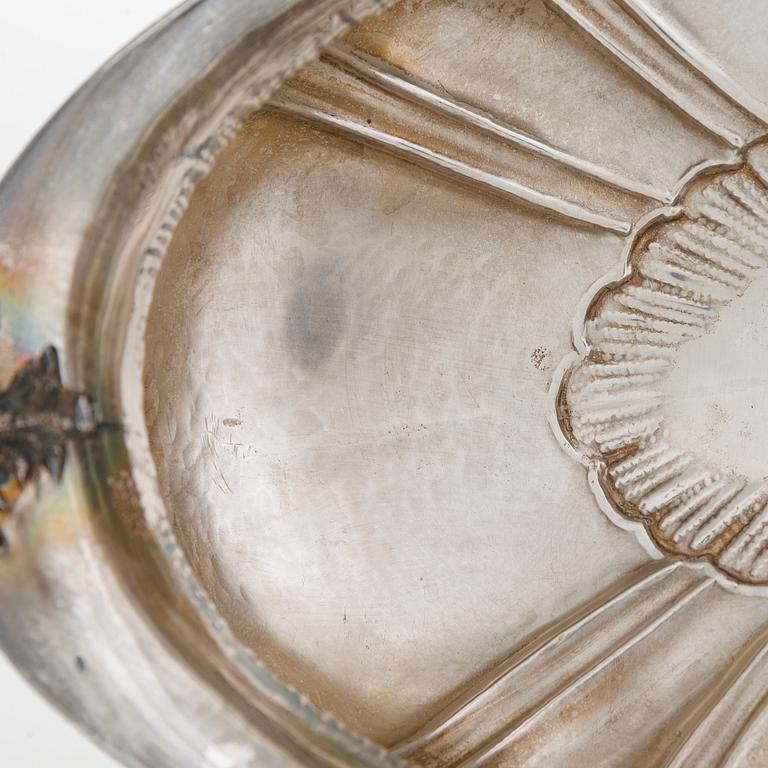 A footed silver bowl, with Finnish import marks.