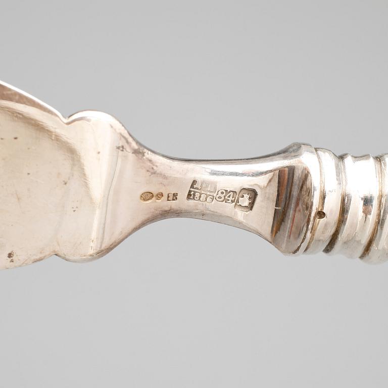 BESTICK, 3 st, silver, Ryssland, mest 1800-talets andra hälft. Tot ca 280 gram.