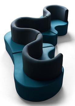 Verner Panton, soffa, "Cloverleaf", Verpan international, Danmark, efter 1969.