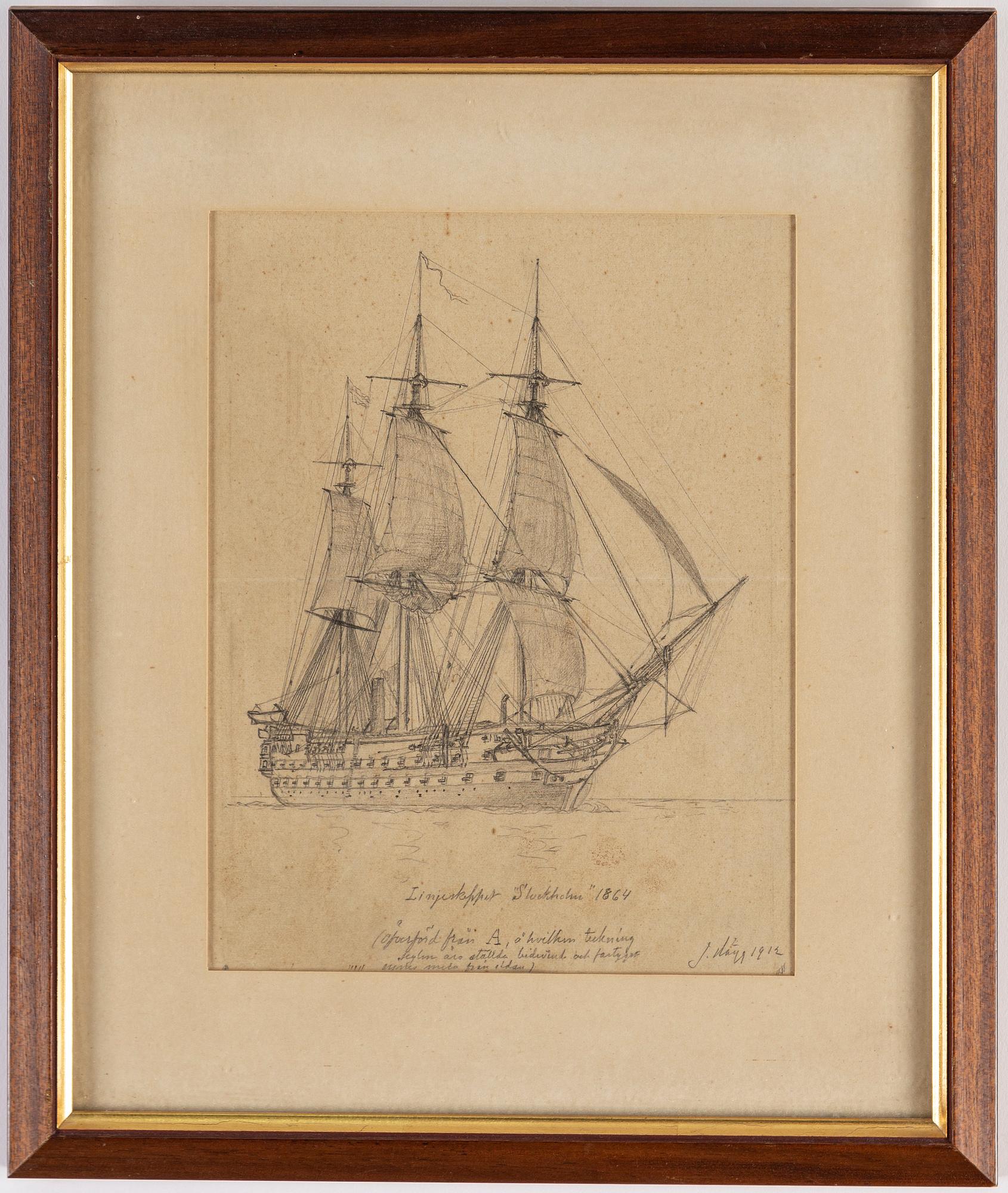 JACOB HÄGG, pencil drawing, signed and dated 1912.