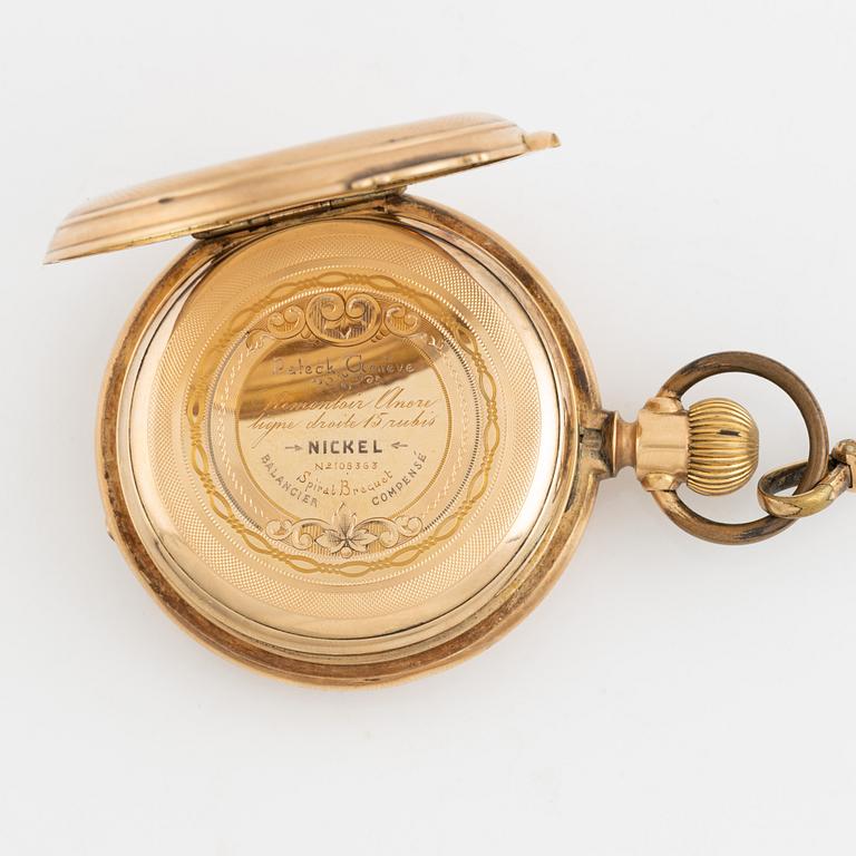 Pocket watch, Pateck Genève, hunter, 53 mm.