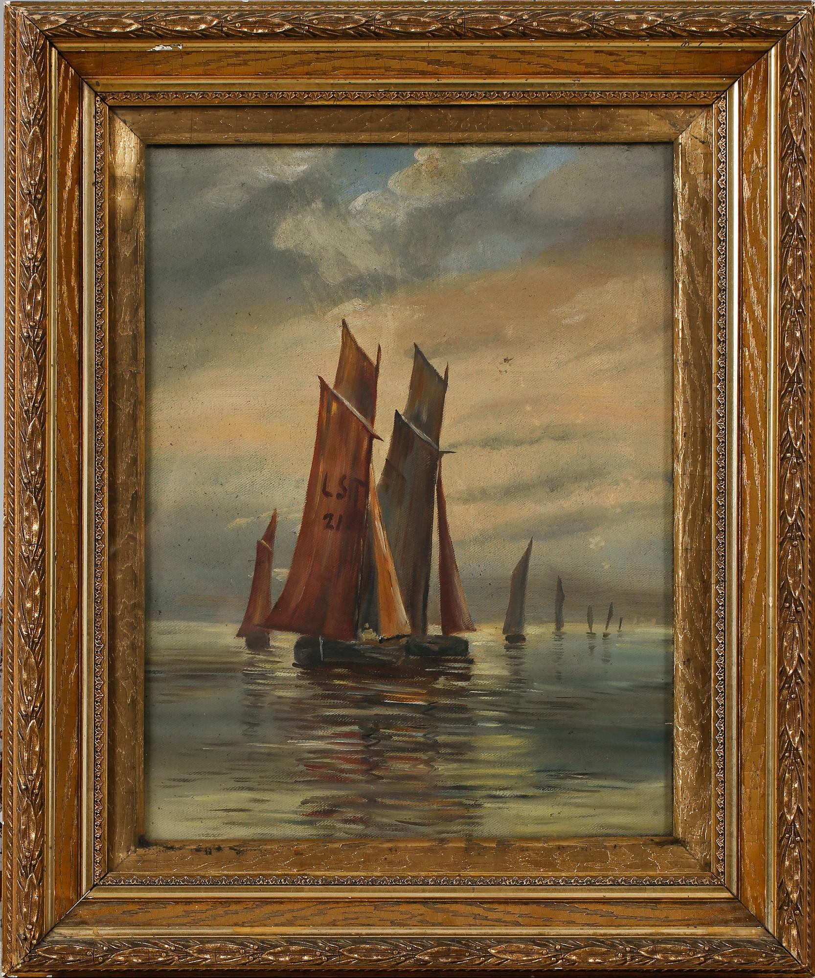 OKÄND KONSTNÄR, olja på duk, 1800/1900-tal.