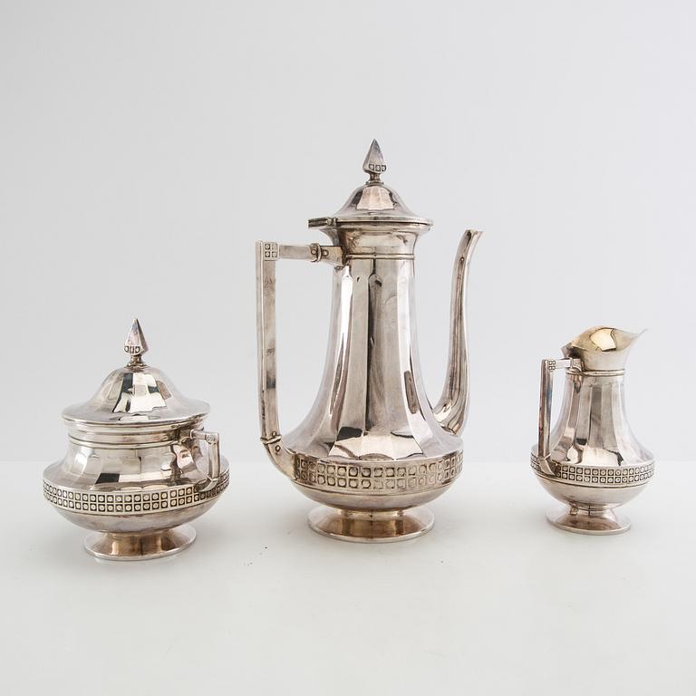 EV Mandhal coffee service 3 dlr silver-plated mid-20th century.