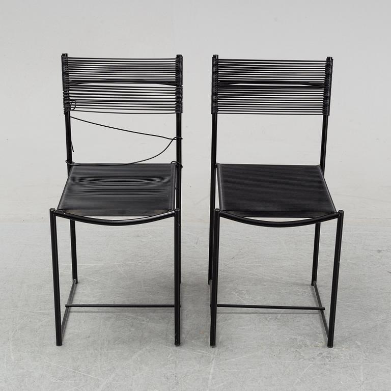 Giandomenico Belotti, six 'Spaghetti' chairs, Alias, Italy.