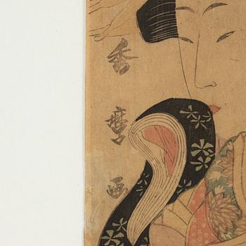 Kitagawa Hidemaro, färgträsnitt, Japan, omkring år 1800.