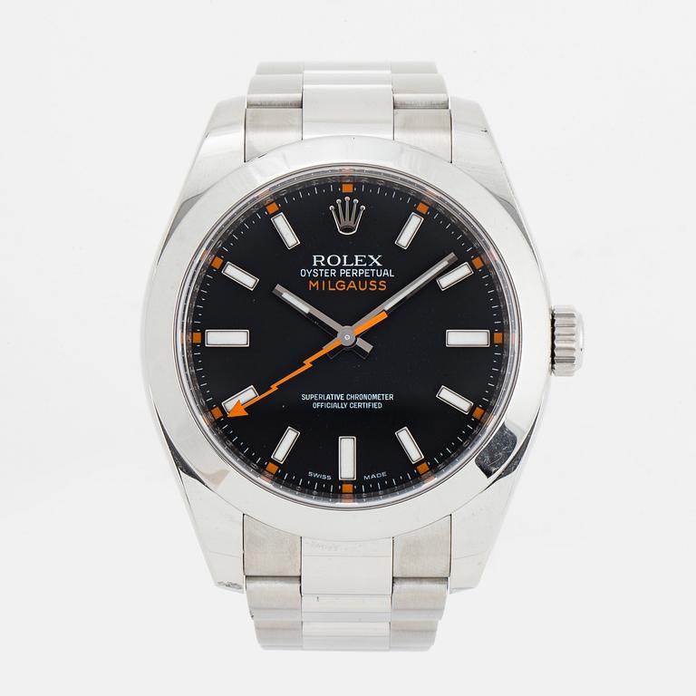 ROLEX, Oyster Perpetual, Milgauss, Chronometer, wristwatch, 40 mm.