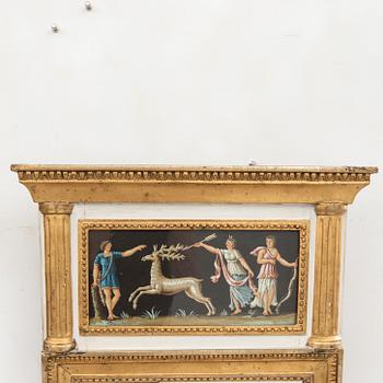 A late Gustavian gilded mirror first half of the 19th century.