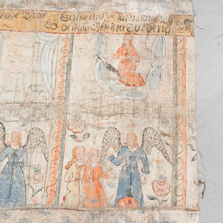 A traditional Swedish 19th century painting on linen, attributed to Anders Svensson and  Johannes Larsson.