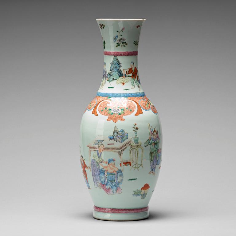 A famille rose vase, Qing dynasty (1644-1912), with Qianlong mark.