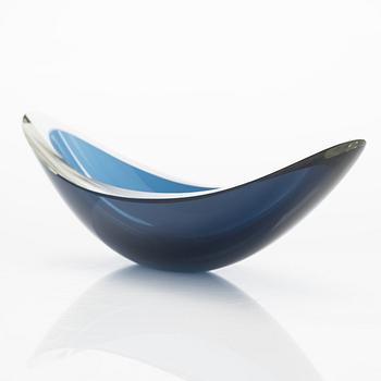 Kaj Franck, glasskulptur, "Lancett", signerad K. Franck, Nuutajärvi Notsjö -63.