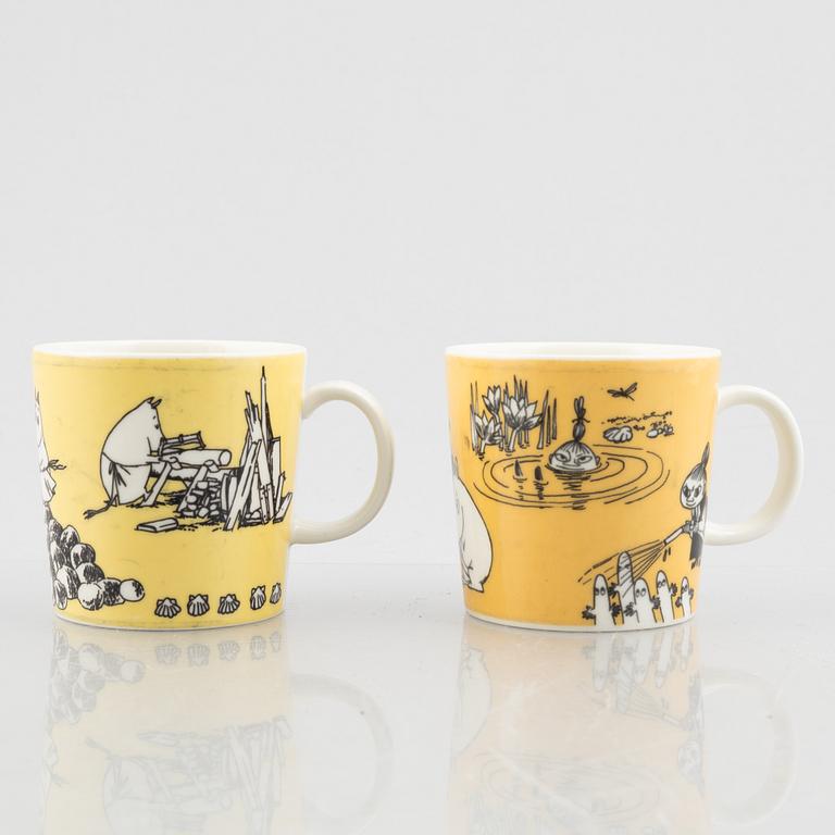 Two porcelain 'Moomin' mugs, Arabia, Finland, 1990-1996.