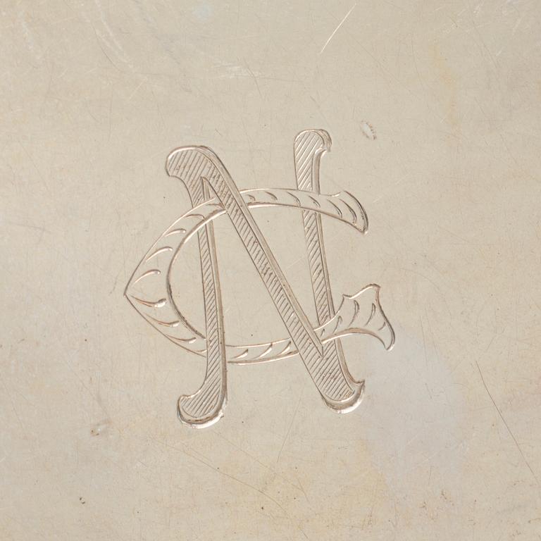 KAFFESERVIS, 4 delar, Michelsen Köpenhamn 1904-05, silver vikt ca 2015 g.