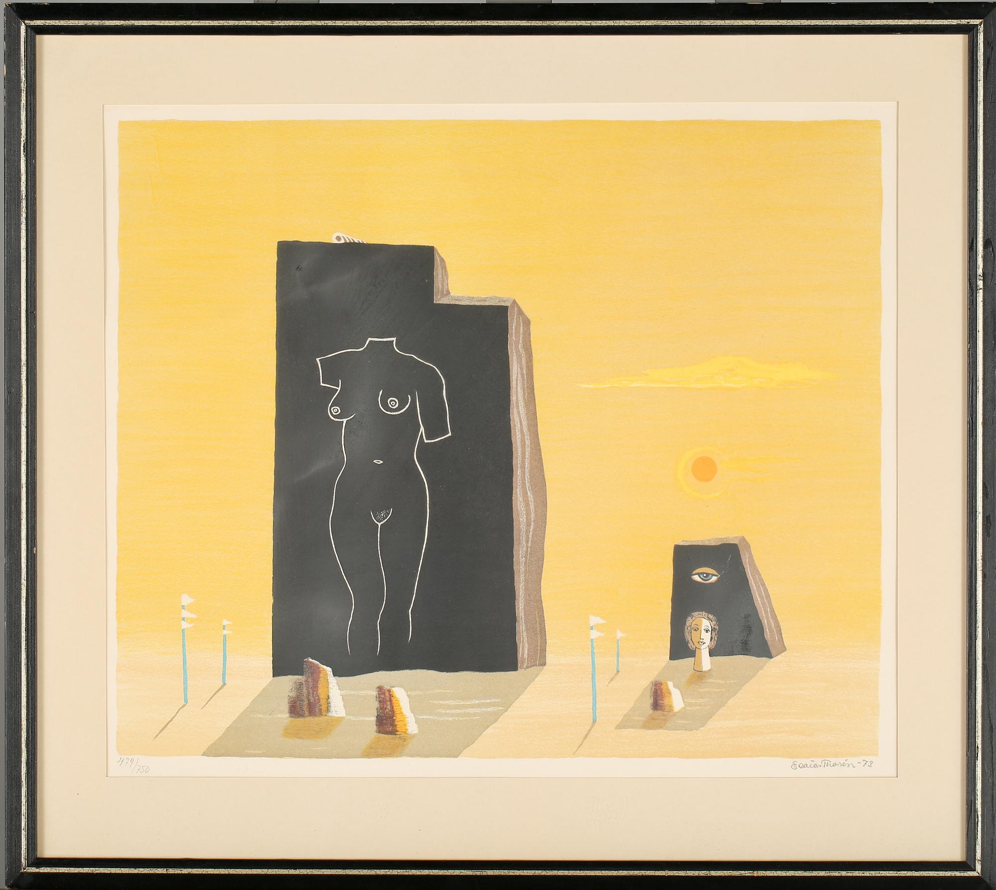 ESAIAS THORÉN, färglitografi, signerad, numrerad 479/750 och daterad -73.