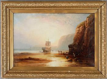 OKÄND KONSTNÄR, olja på duk, sign JF Bland dat 1886.