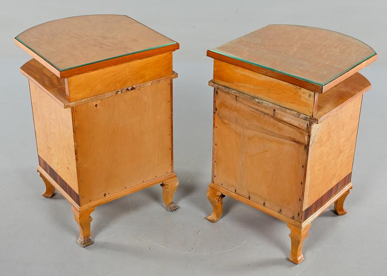 SÄNGBORD, ett par, art deco, 1900-talets andra kvartal.