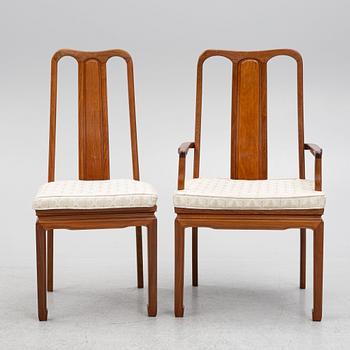 A set of seven chairs, China, late 20th Century.