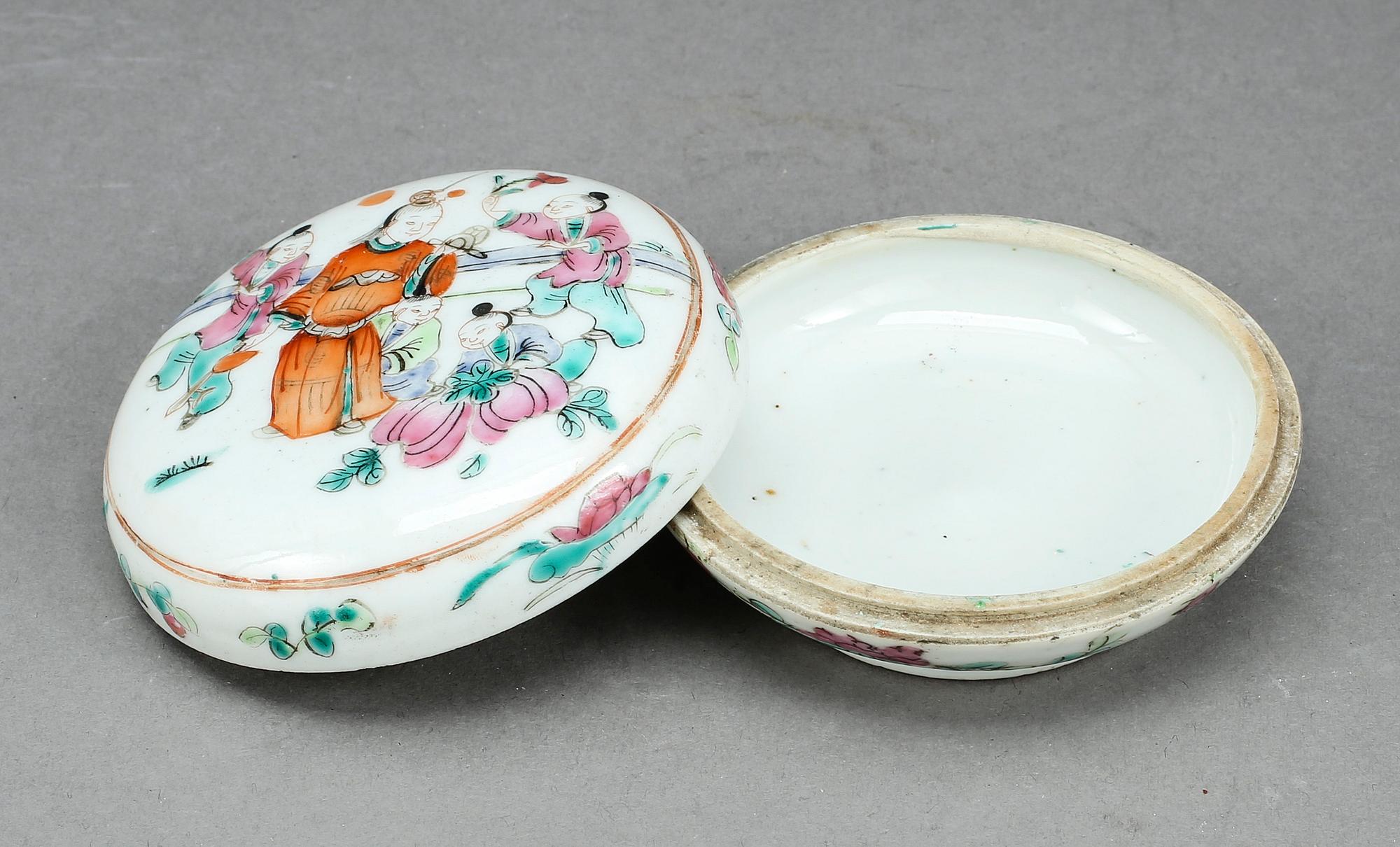 ASK med LOCK, porslin Kina, 1800-tal.