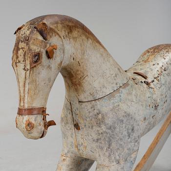 A painted rocking horse second half of the 19th century.