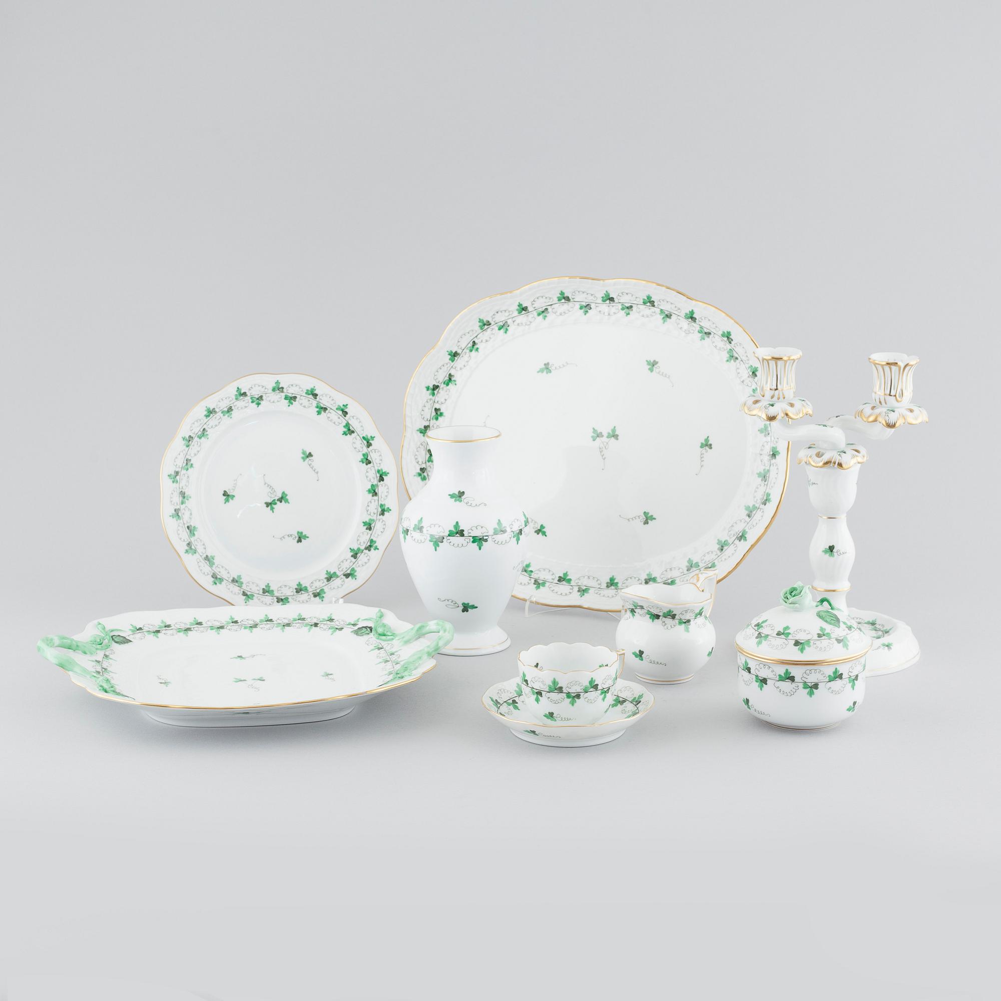 SERVISDELAR, 20 st, porslin, Herend, 1900-tal.