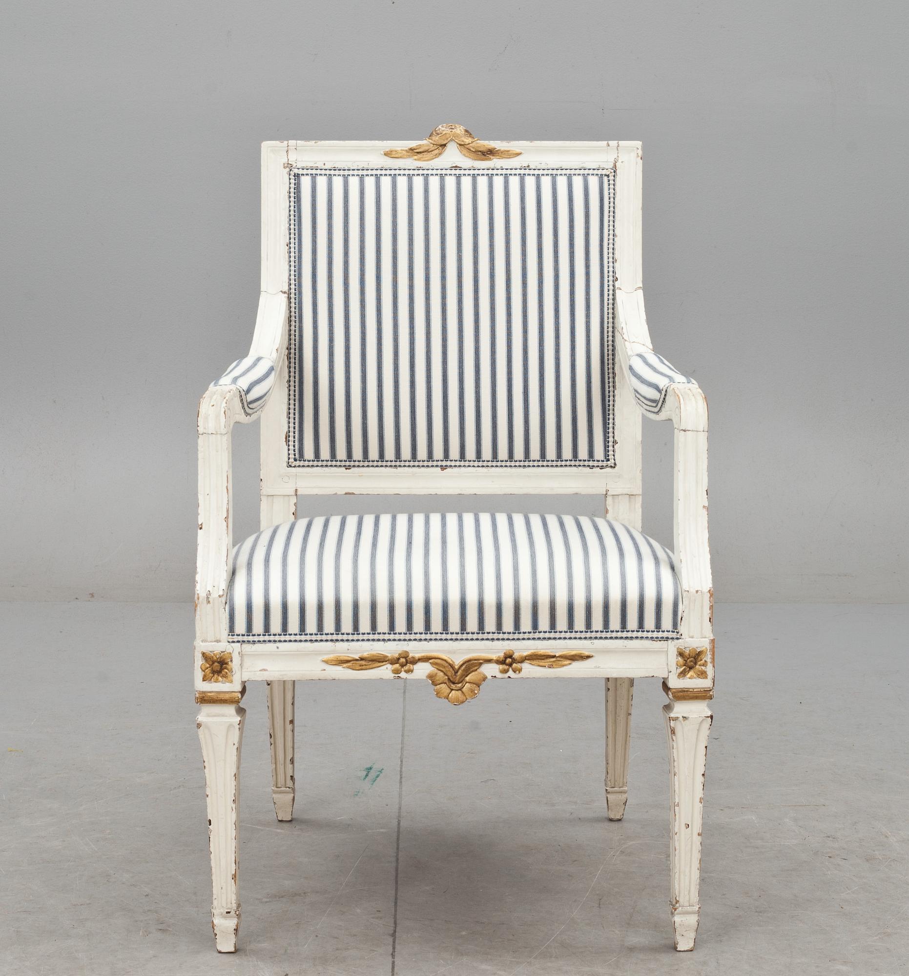 KARMSTOL, sengustaviansk omkring 1700/1800.