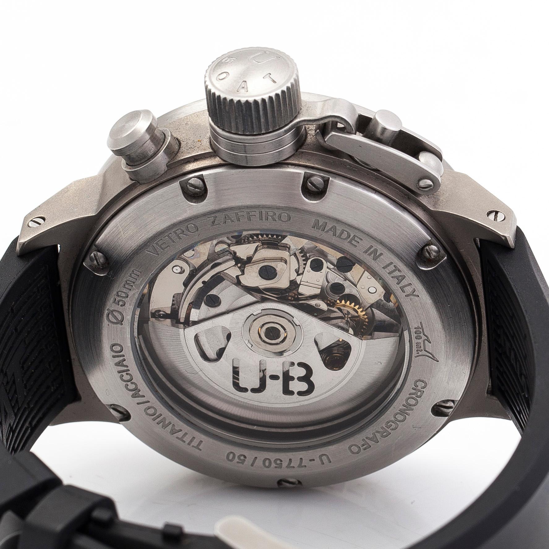 U-Boat, Flightdeck, kronograf, armbandsur, 50 mm.