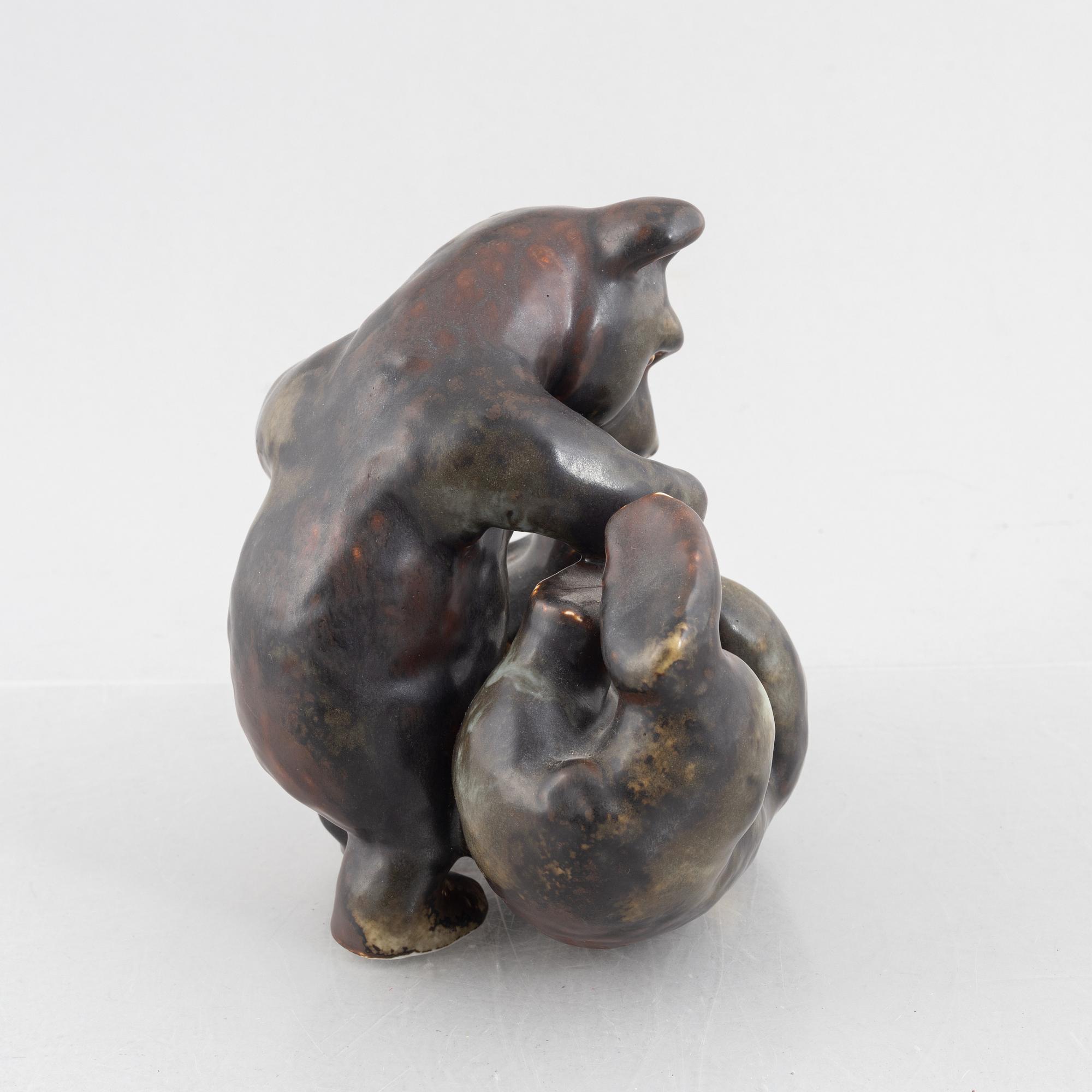 Karl Grössl, a stoneware figurine, Rörstrand, Sweden.