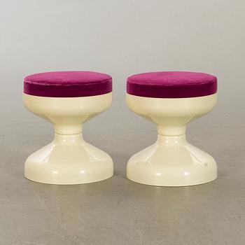 ACHILLE CASTIGLIONI OCH PIERGIACOMO CASTIGLIONI, PALLAR, två stycken, "Rochetto" för Kartell, Italien 1900-talets senare del.