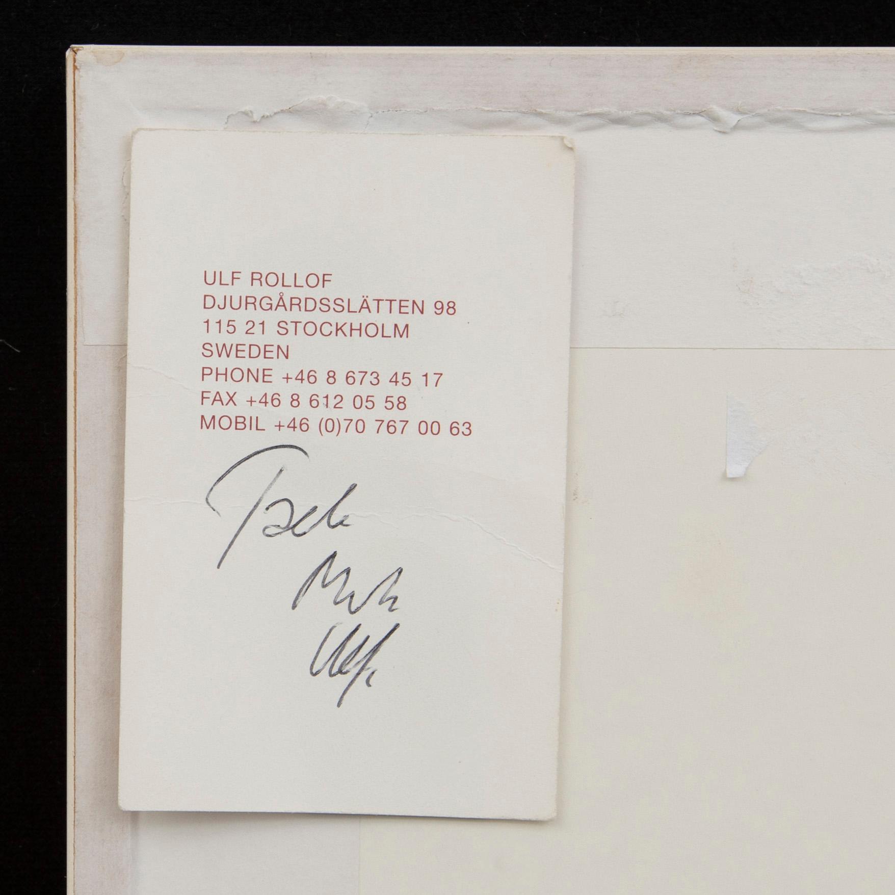 ULF ROLLOF, a signed water colour.