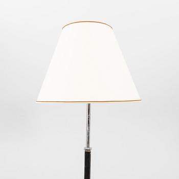 A Philips leather and chrome floor lamp model no 590A later part of the 20th century.