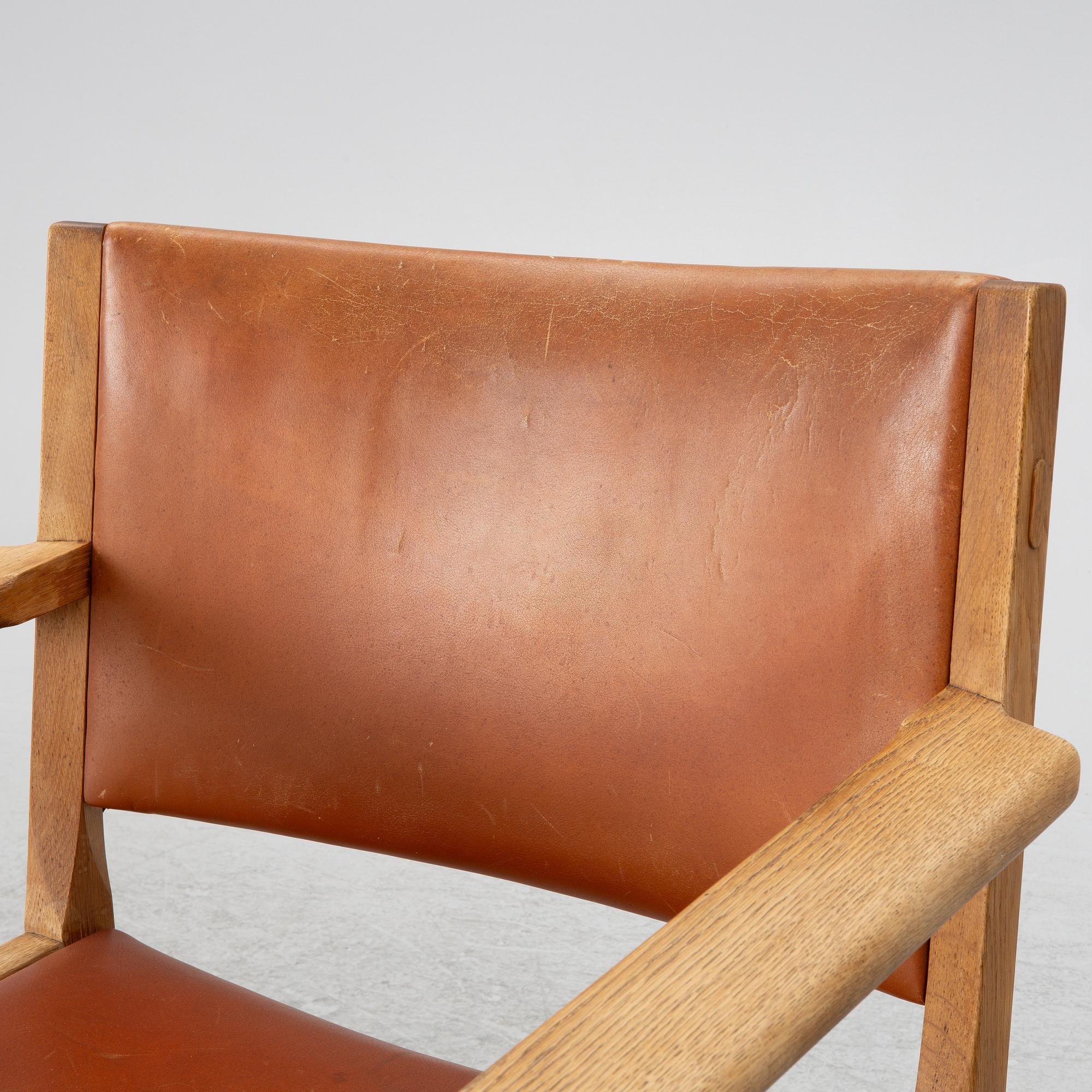 Hans J. Wegner, an armchair for A.P. Stolen, Copenhagen, Denmark, mid 20th century.