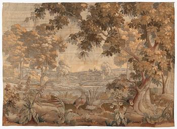 A french 'Verdur' tapestry, c. 200 x 289 cm, France, second half of the 19th century.