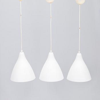 Lisa Johansson-Pape, three 1950s '1314' pendant lights for Stockmann Orno.