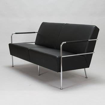 Gunilla Allard, a black leather 'Cinema' sofa from Lammhults.