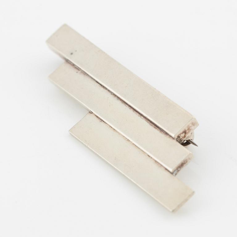 Wiwen Nilsson, three brooches, sterling silver, Lund 1956, 1957 and 1958.