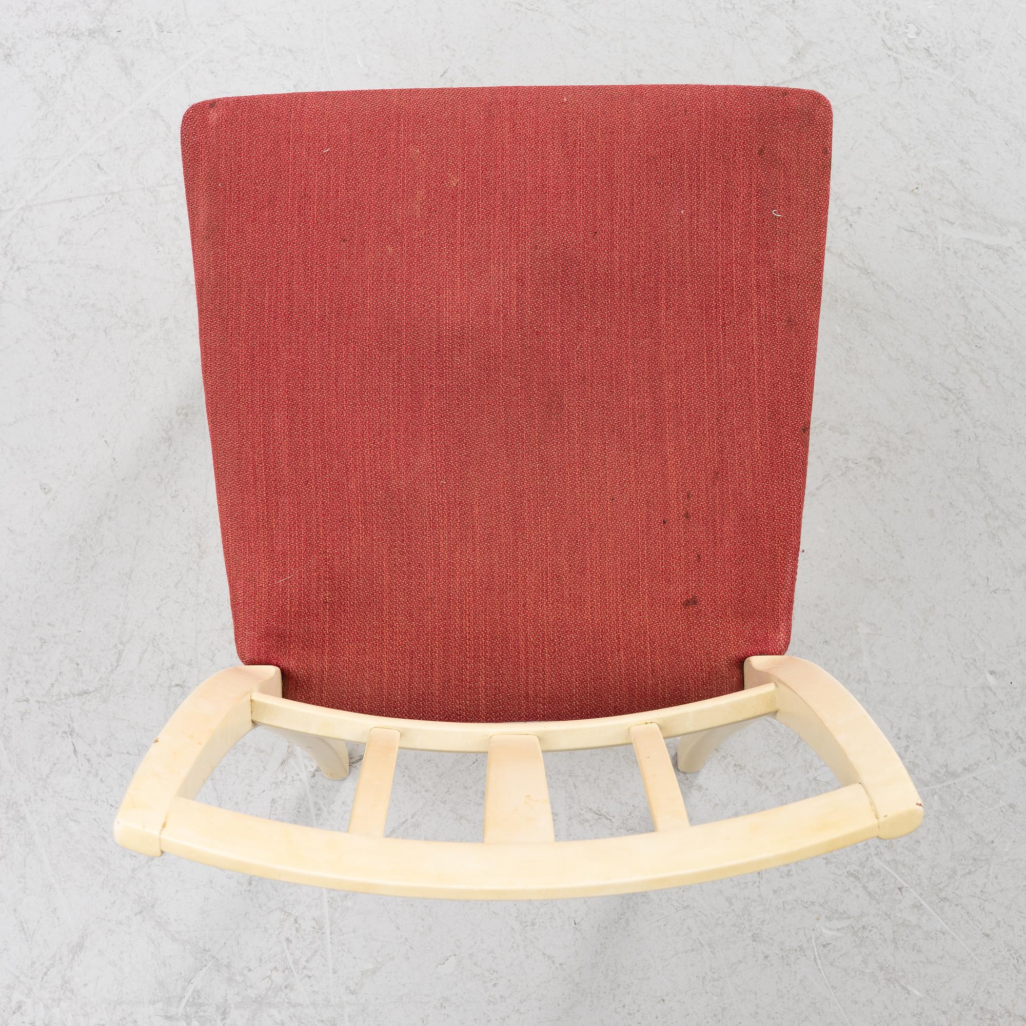 Carl Malmsten, a dining table with six chairs, end of the 20th century.