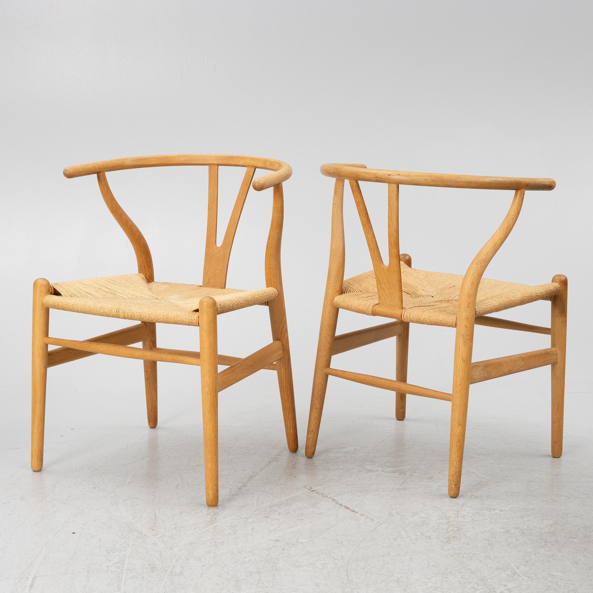 Hans J Wegner, stolar, 10 st, CH-24  "Y-stolen" Carl Hansen & son. Danmark.