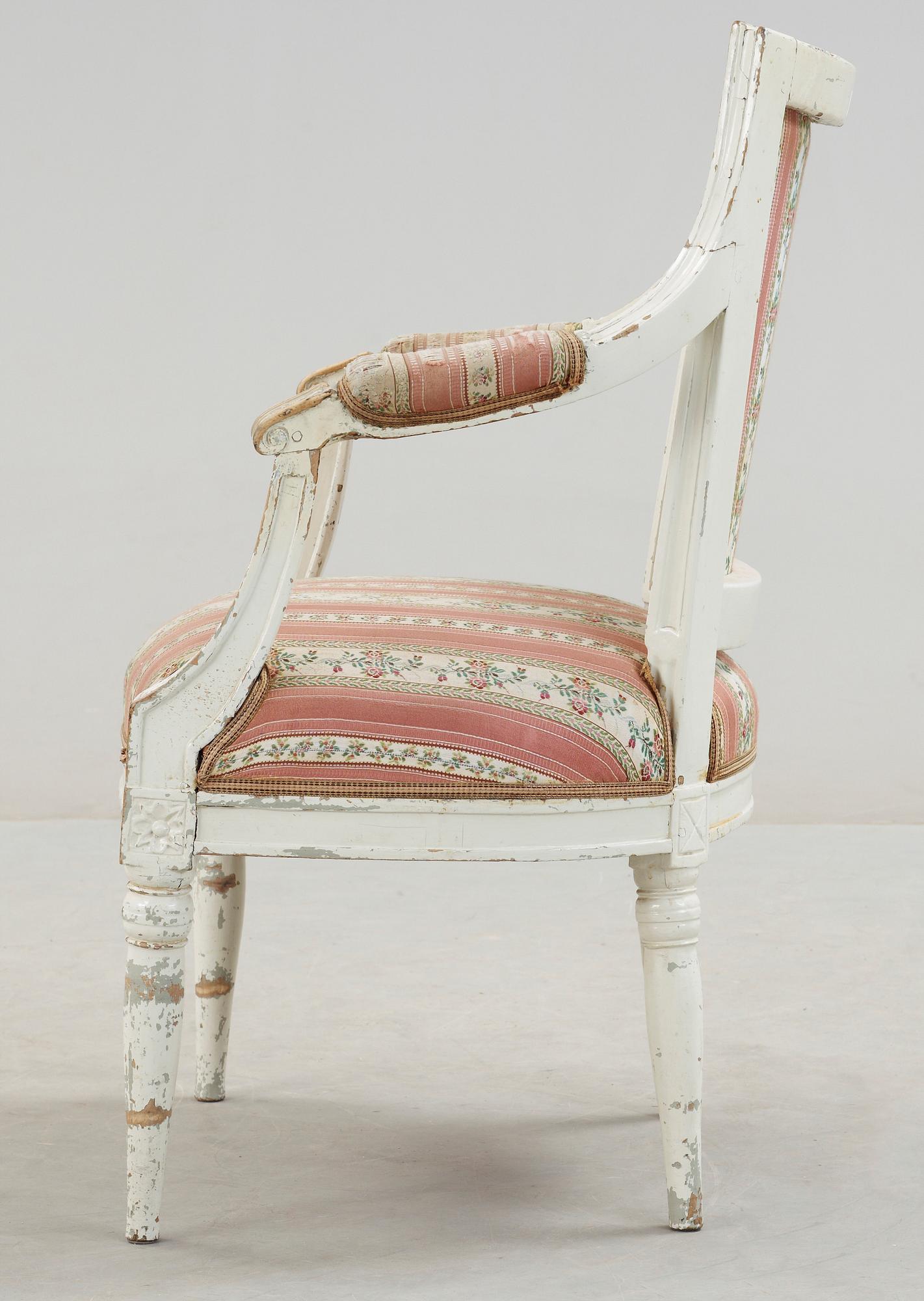 KARMSTOL, gustaviansk. 1700-talets slut.
