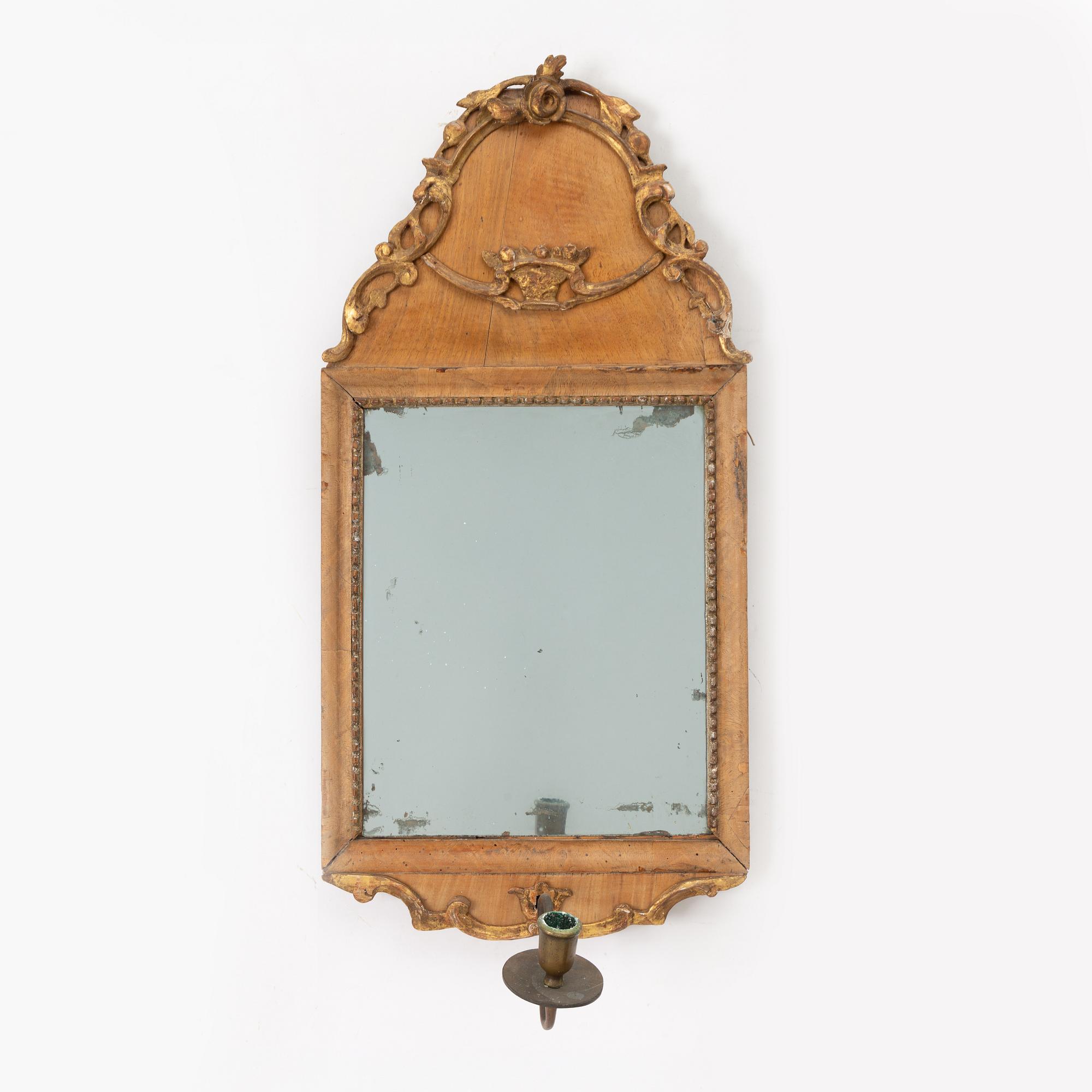 Spegellampetter, ett par, England, 1700-tal.