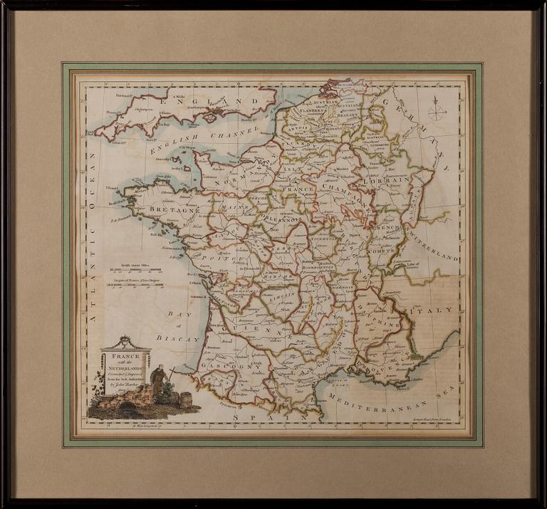 KARTA, "France with the Netherlands" John Barber.
1800-talets början.