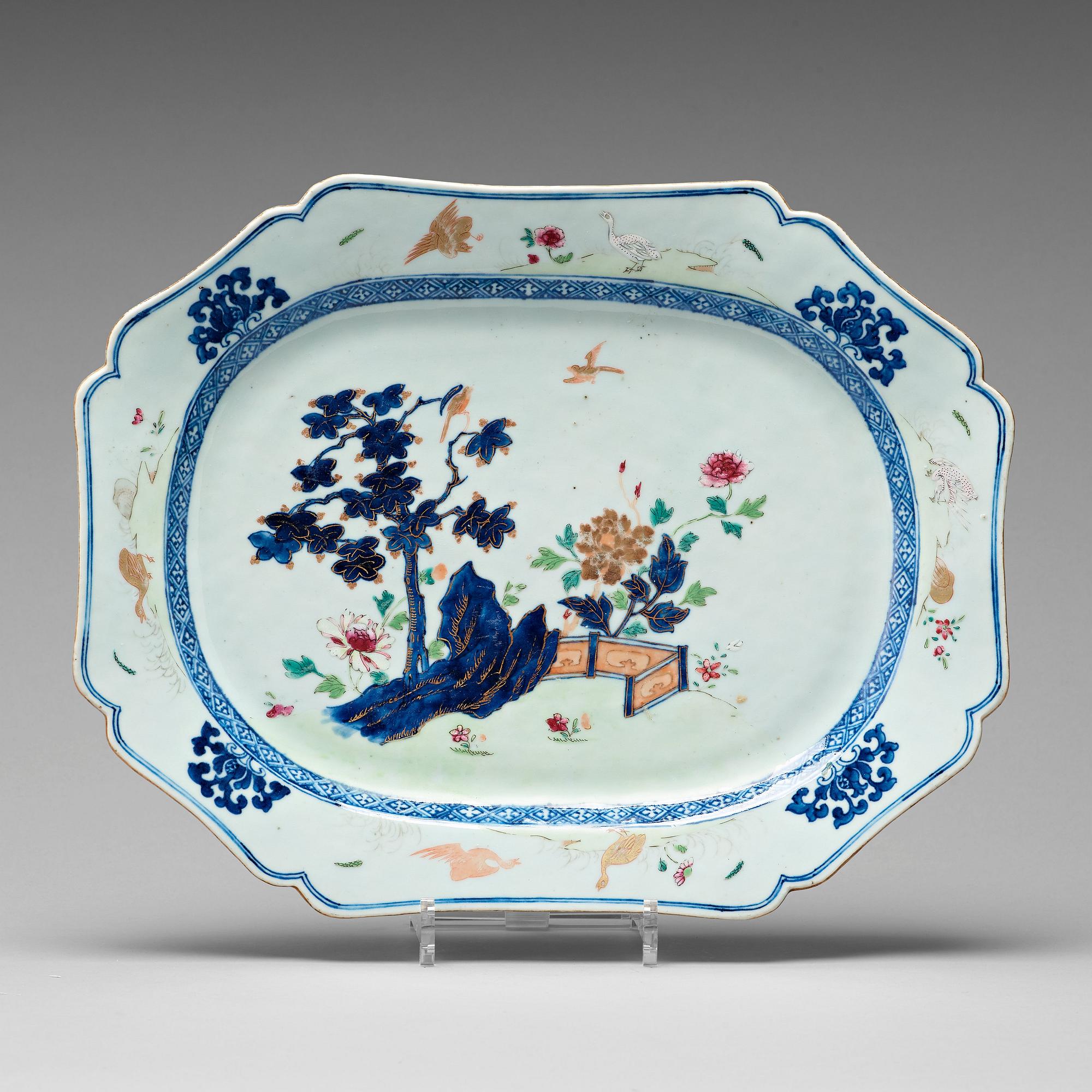 STEKFAT, kompaniporslin. Qingdynastin, Qianlong (1736-95).