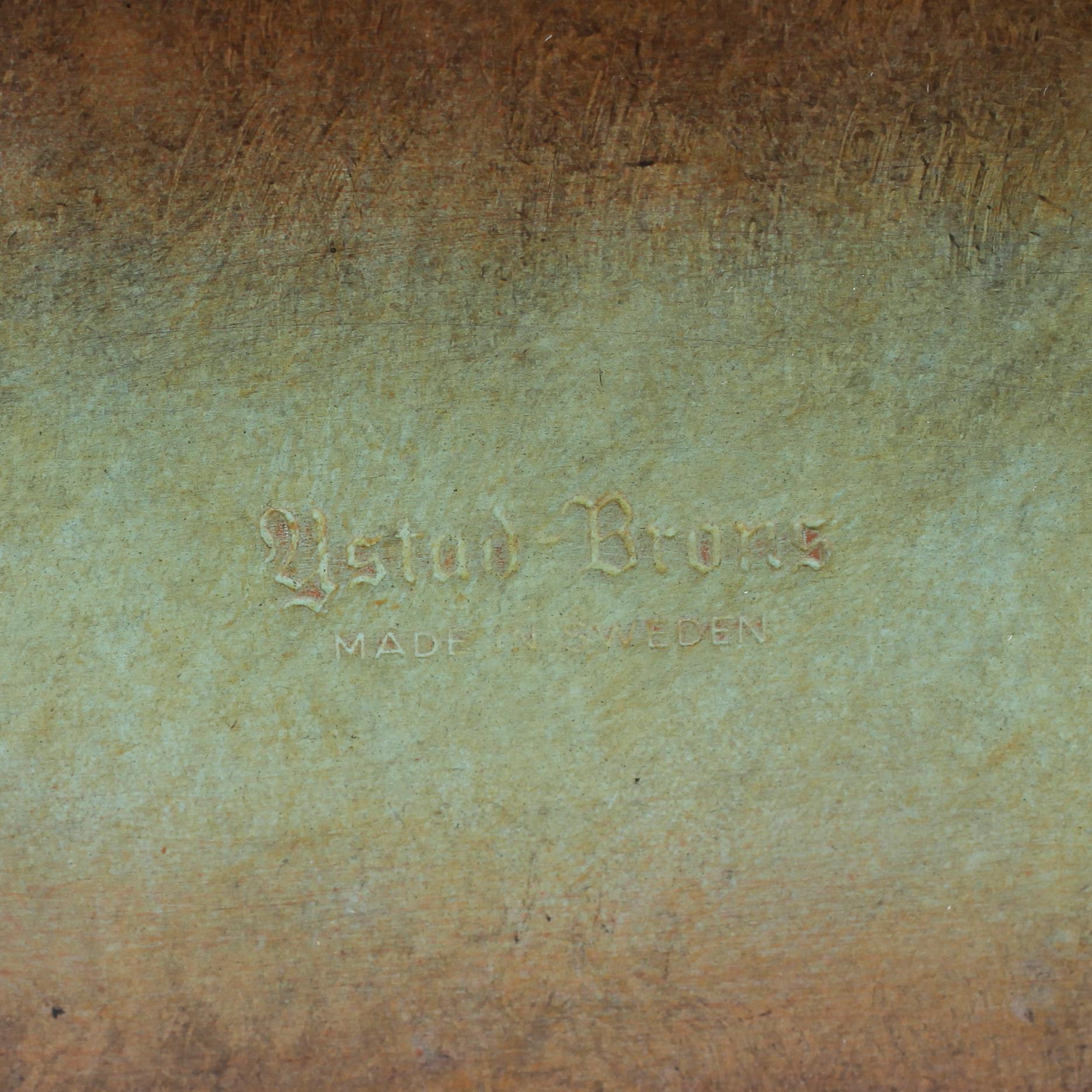 CIGARETTSKRIN, 6 st, patinerad brons, Ystad Brons, 1900-talets mitt.