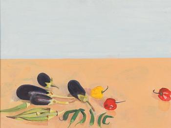 Peter Ern, diptych, tempera on paper, unsigned.