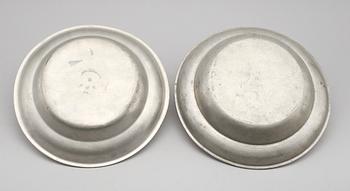 FAT, 2 st, tenn, bl a Nils-Erik Justelius, Eksjöe, 1785 och 1842.