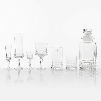 Ingeborg Lundin, a 70-piece 'Silvia' glass service, Orrefors.